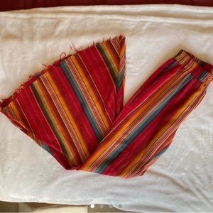 Extreme flare striped pants